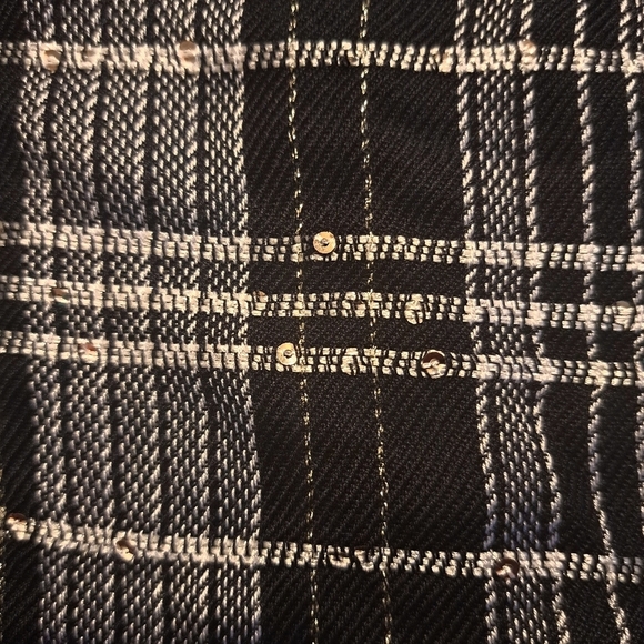 Lane Bryant women's size 18/20 black & silver long sleeve blouse, sequins NEW - Picture 3 of 8